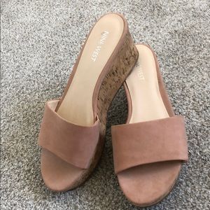 Blush wedge Sandals Nine West